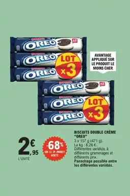 E.Leclerc Biscuits double crème oreo offre