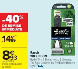 Cora x Carrefour WILKINSON Rasoir offre