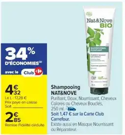 Cora x Carrefour NAT&NOVE Shampooing offre