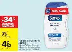 Cora x Carrefour SANEX Gel douche "Duo Pack" offre