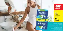 Cora x Carrefour ALWAYS Protections hygiéniques offre