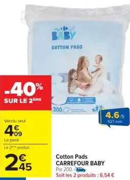 Cora x Carrefour Cotton pads carrefour baby offre