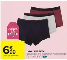 Cora x Carrefour Boxers homme offre