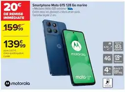 Cora x Carrefour Smartphone Moto G15 128 Go marine offre