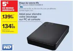 Cora x Carrefour Disque dur externe 4To offre