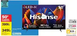 Cora x Carrefour HISENSE Téléviseur QLED 4K* Réf.: 50E7NQ offre