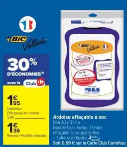 Cora x Carrefour Ardoise effaçable à sec offre