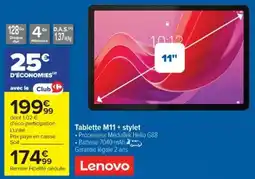 Cora x Carrefour LENOVO Tablette M11+ stylet offre