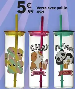 Maxi Bazar Verre avec paille offre