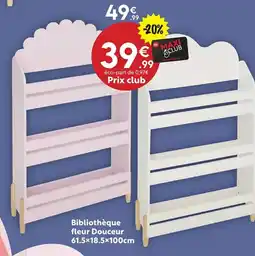 Maxi Bazar Bibliothèque fleur Douceur 61.5×18.5x100cm offre