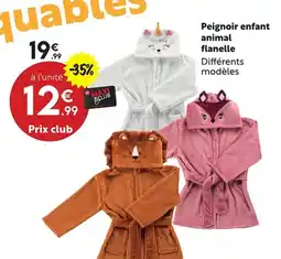 Maxi Bazar Peignoir enfant animal flanelle offre