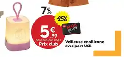 Maxi Bazar Veilleuse en silicone avec port USB offre