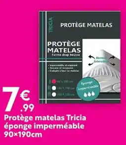 Maxi Bazar Protège matelas Tricia éponge imperméable 90x190cm offre