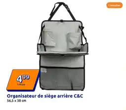 Action Organisateur de siège arrière C&C offre