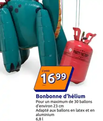 Action Bonbonne d'hélium offre