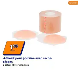 Action Adhésif pour poitrine avec cache- tétons offre