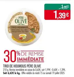 Match PÈRE OLIVE Trio de houmous offre