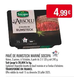 Match SOCOPA Pavé de Rumsteck Mariné offre