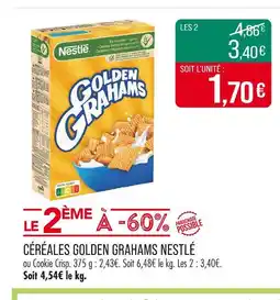Match NESTLÉ Céréales golden grahams offre