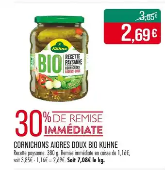 Match KUHNE Cornichons aigres doux BIO offre