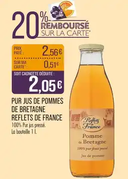 Match REFLETS DE FRANCE Pur jus de pommes de Bretagne offre