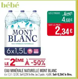Match MONT BLANC Eau minérale naturelle offre