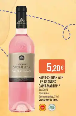 Match LES GRANGES Saint-chinian aop saint-martin offre