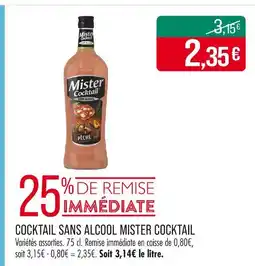 Match MISTER COCKTAIL Cocktail sans alcool offre