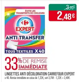 Match CARREFOUR EXPERT Lingettes anti décoloration offre