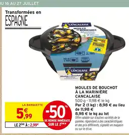 Intermarché Cancalaise Moules de bouchot à la marinière offre