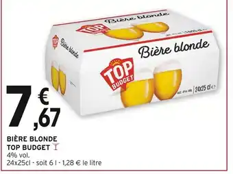 Intermarché TOP BUDGET Bière blonde offre