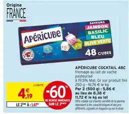 Intermarché Apéricube Apéricube cocktail 48c offre