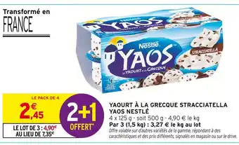 Intermarché YAOS NESTLÉ Yaourt à la Grecque Stracciatella offre