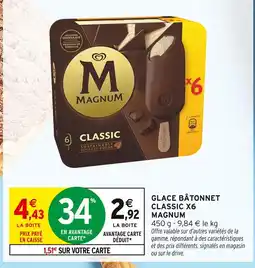 Intermarché Magnum Glace bâtonnet classic x6 offre