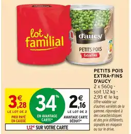 Intermarché D'AUCY Petits pois extra-fins offre