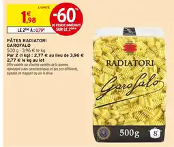 Intermarché GAROFALO Pâtes radiatori offre