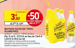 Intermarché SCHWEPPES Boisson gazeuse tonic offre