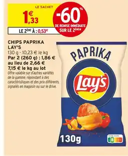 Intermarché LAY'S Chips Paprika offre