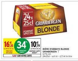 Intermarché Grimbergen Bière d'abbaye blonde offre