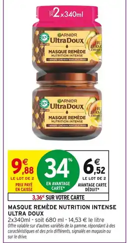 Intermarché ULTRA DOUX Masque Remède Nutrition Intense offre