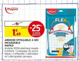 Intermarché MAPED Ardoise effaçable à sec incassable offre