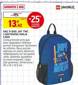 Intermarché Lego Sac à dos Jay The Lightening Ninja offre