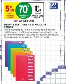 Intermarché Oxford Trieur 8 positions a4 school life offre