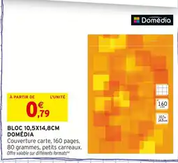 Intermarché DOMÉDIA Bloc 10,5x14,8cm offre