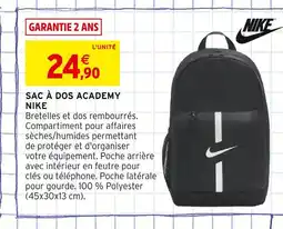 Intermarché Nike Sac à dos Academy offre