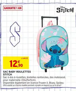 Intermarché Sac Baby Roulettes Stitch offre