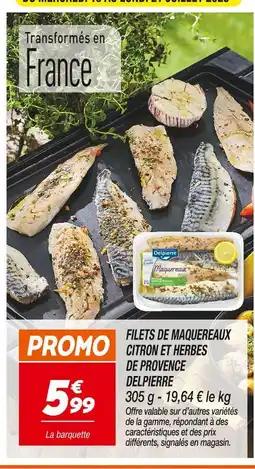 Netto DELPIERRE Filets de maquereaux citron et herbes de provence offre