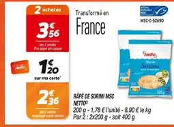 Netto NETTO Râpé de Surimi MSC offre