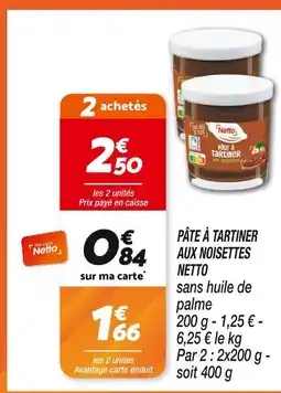 Netto NETTO Pâte à tartiner aux noisettes offre