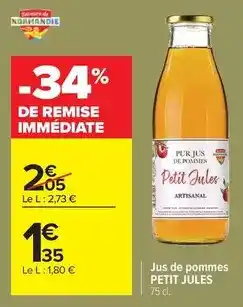 Carrefour Market Petit jules - jus de pommes offre